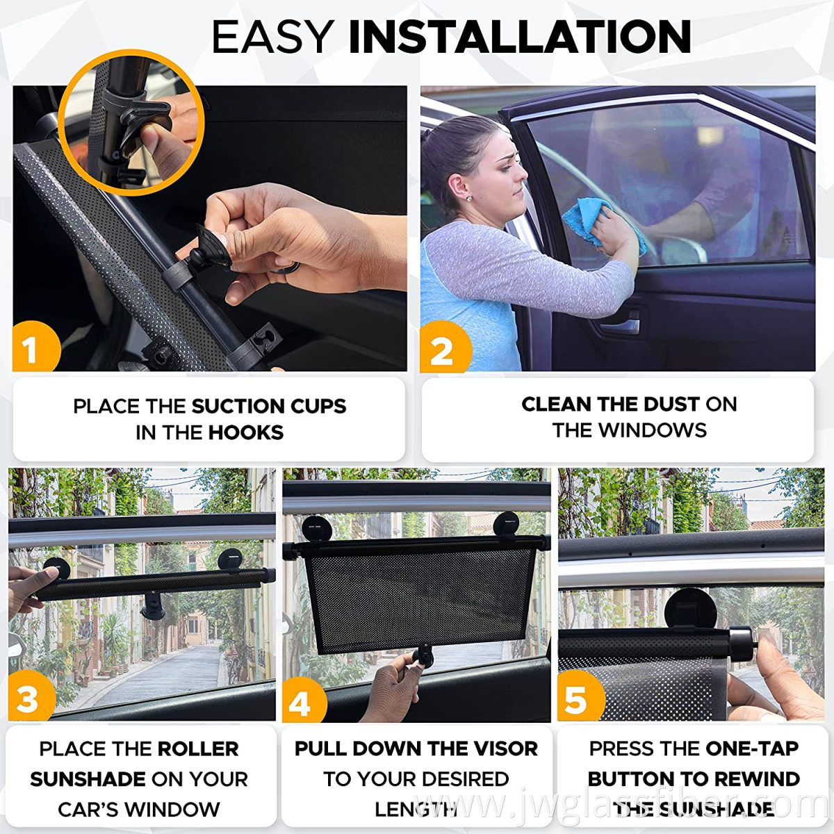 Sunshade car RV window screen